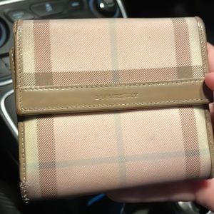 Vintage Burberry pink nova check wallet